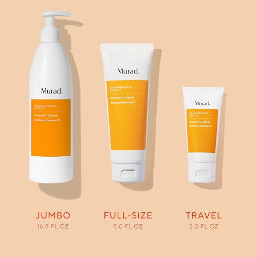 Murad Essential-C Facial Cleanser - Vitamin C | Gentle foaming gel face wash with Vitamin C, Vitamin E, Vitamin A, Allantoin & Panthenol cleanses, nourishes and hydrates