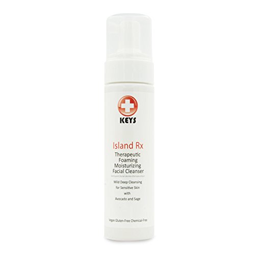 Keys Island Rx Therapeutic Foaming Facial Cleanser, Castile Soap, 8 oz | Ideal for acne, rosacea and eczema. Vegan