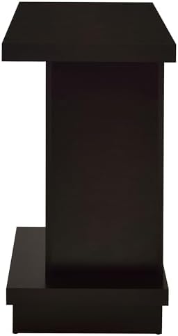 Coaster Home Furnishings - Reston - Engineered Wood - 40-Inch Rectangular Contempandary Table with Geometric Pedestal Base Design and Plastic Glides