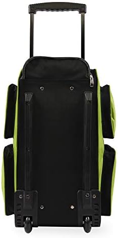 Fila 22" Lightweight Carry On Rolling Duffel Bag, Neon Lime, One Size