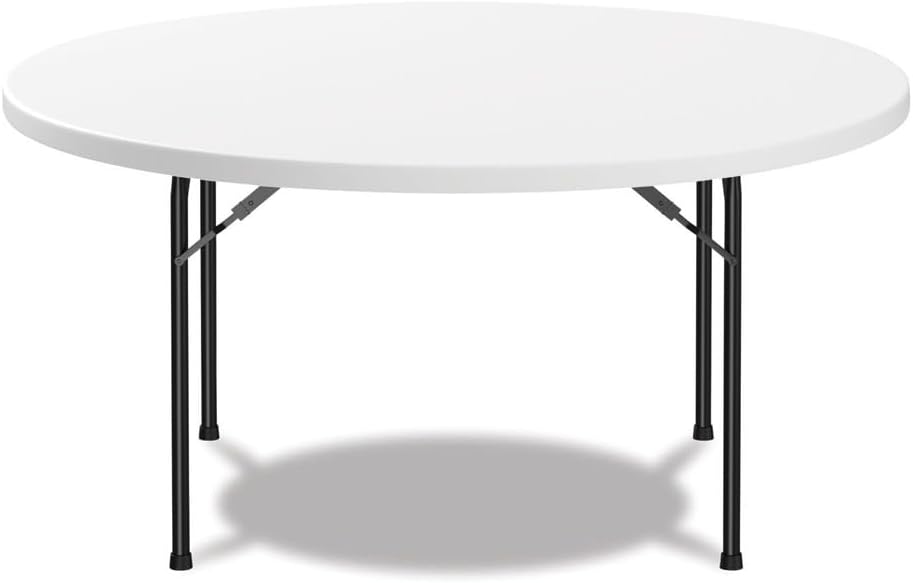 Round Plastic Folding Table, 60" Diameter x 29.25h, White