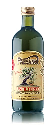 Paesanol Extra Virgin Olive Oil, Unfiltered, 33.8 Fl Oz (1L) | High Polyphenol, Premium First Cold Pressed, Hand Picked, Early Harvest in Sicily, Award Winning Italian EVOO