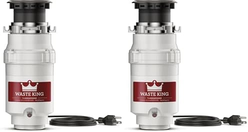 Waste King Garbage Disposal for Kitchen Sink with Power Cord, Compact Food Waste Disposer, L-111