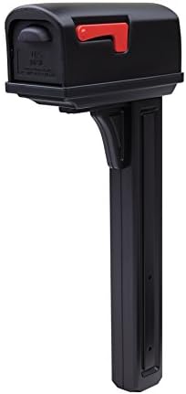 Gibraltar Mailboxes Classic Medium Capacity Double-Walled Plastic Mocha, All-In-One Mailbox & Post Combo Kit, GCL10000M,large