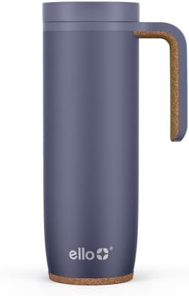 Ello Magnet 18oz Insulated Stainless Steel Travel Mug with Handle, Poseidon