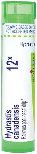 Boiron Hydrastis Canadensis 12X Homeopathic Medicine for Post-Nasal Drip - 80 Pellets | Single-medicine homeopathic pellets for Post-Nasal Drip.
