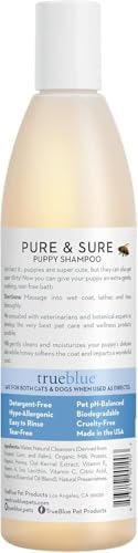 Trueblue Pure & Sure Puppy Shampoo – Cleansing Wash, Deodorizing, Moisturizing – Toxin Free, Milk, Honey Natural Botanical Blend – Tearless Dog Shampoos – 12 Fl. Oz.