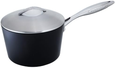Scanpan Professional 2 qt Nonstick Saucepan with Lid - Compatible with All Cooktops, Induction Ready, Metal Utensil Safe, Oven Safe to 500°F, Dishwasher Safe
