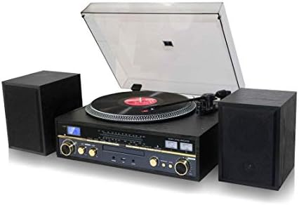 TechPlay Commander, Turntable w/Pitch Control, CD Player, Amplifier W/VU Meter, Bluetooth and USB Recording