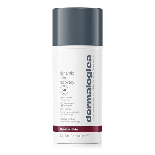Dermalogica Dynamic Skin Recovery SPF 50, Anti-Aging Moisturizer | Firms, Hydrates, and Protects in One Step, Broad Spectrum SPF 50 with Peptides and White Tea, Non-Greasy No White Cast