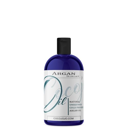 Dr Joe Lab Argan Nut Oil 8 oz Pure Natural Moroccan Argon Nut Unrefined Cold Pressed Extra Virgin - for Hair Skin Body Nail and Beard - Moisturizing