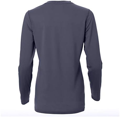 Arctic Cool Women's V-Neck Instant Cooling Moisture Wicking Performance UPF 50+ Long Sleeve Shirt | Lightweight Breathable Top for Running, Workout