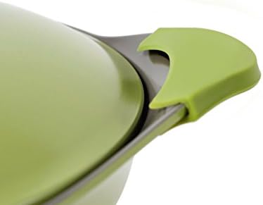 Neoflam Eela 2.5 QT Ceramic Nonstick Low Stockpot with Steam Releasing Lid in Olive Green