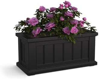 Mayne Cape Cod 24in Self-Watering Rectangular Planter, White | Self-watering, All season, Fade resistant, Double-wall design, 15-year warranty
