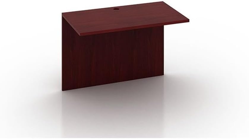 Boss Office Products Holland Executive U-Shape Desk with Lateral File Storage and Hutch, 66", Mocha