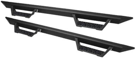 7422442858897 Compatible with 2009-2018 Dodge Ram 1500/2019-2024 Classic Quad (Extended) Cab Matte Black Steel Modular Drop Step Side Nerf Bars