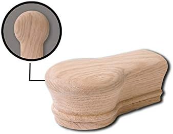 Red Oak 6010-8E 2-1/4 inch Width x 2-3/8 inch Tall Traditional Style Straight Wood Handrail for Stair Remodeling 8 feet Long