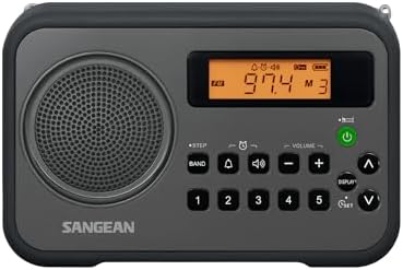 Sangean PR-D18BU AM /FM / Portable Digital Radio with Protective Bumper (White/Blue)