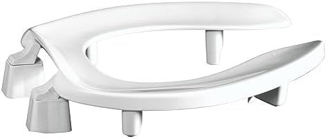 Centoco 3 inch Raised Toilet Seat for Seniors, Elongated, White | Closed Front, Cover, Plastic, 3L800STS-001, Made in the USA