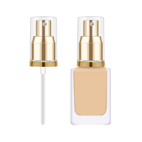 Chris.W 2Pack Foundation Pump Fit for Estee Lauder Double Wear Foundation | DW Replacement Pump Dispenser, for New and Original Bottles, Gold
