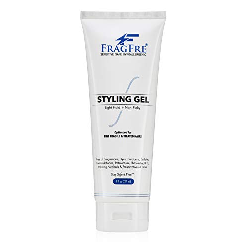Light Hold Hair Gel Fragrance Free 8 oz - Lightweight Styling Gel for Fine Fragile and Weakened Hairs - Paraben Free Hypoallergenic Sensitive