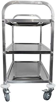 Medium 3 Shelf Heavy Duty Utility Cart on Wheels | 34 in. Long x 18 in. Wide