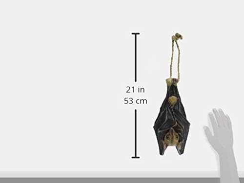 Design Toscano QM28985 Vampire Bat - Hanging Mega Bat Sculpture - Bat Figure - Halloween Bats,full color