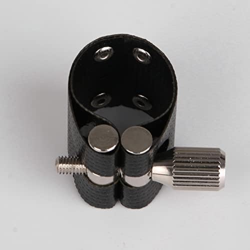 Yibuy Silver Jazz E-flat Alto Saxophone Mouthpiece 7# PU and Leather Cap 90 x 36 mm