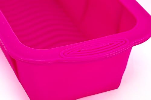 Tosnail 4 Pack Silicone Bread Loaf Pan, 8 x 4 Inches Silicone Baking Molds for Baking Banana Bread, Sandwich Bread, Small Loaf and Meatloaf