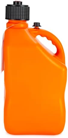 VP Racing 3572-CA, 5.5 Gallon Square motorsport Jug Orange with 2 Deluxe Filler Hoses (2 Pack)