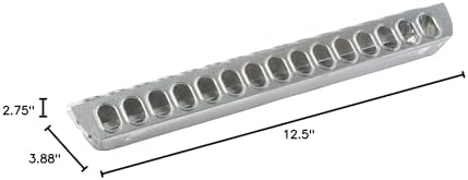 Little Giant® Slide-Top Poultry Ground Feeders | Galvanized Feeding Trough Tray | Durable and Lightweight Chicken Feeder | Made in USA | 12 Inches