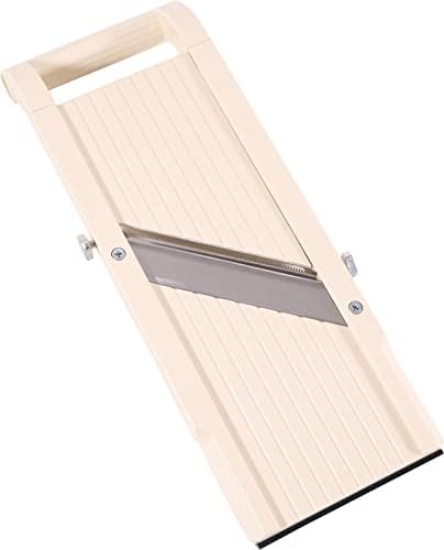 Benriner Mandoline Slicer with 4 Blades, Japanese Stainless Steel, BPA Free, 12.75 x 3.625-Inches, Beige