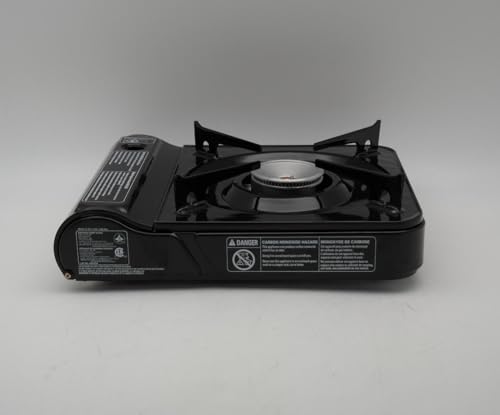 Maxsun Portable Gas Stove MS3800 (Black), 9,560BTU High Power, Camp Stove, Outdoor/Indoor, with Carrying Case