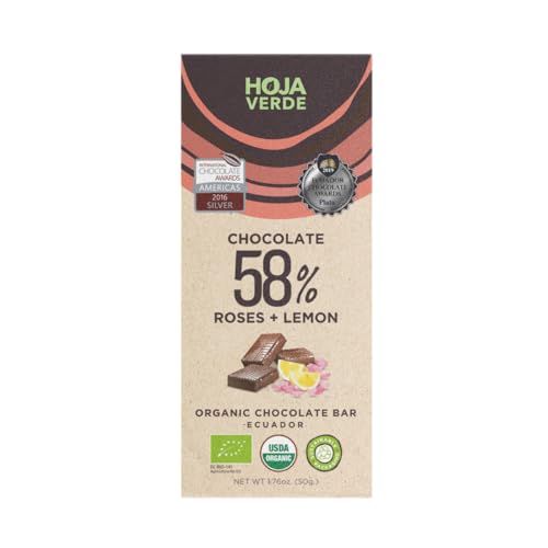 Hoja Verde Dark Chocolate Sugar, Dairy Free Bars, Keto Friendly, Certified Organic | Vegan, Natural, Non-GMO and Gluten Free (100% Pure)