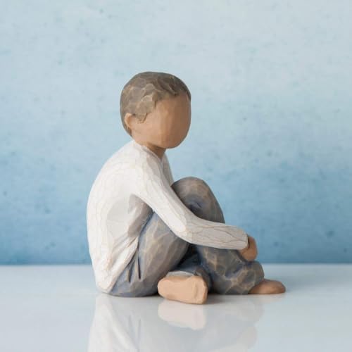 Willow Tree Caring Child (Darker Skin), Sculpted Hand-Painted Figure | Celebrates a Child's Spirit, Family Grouping Keepsake