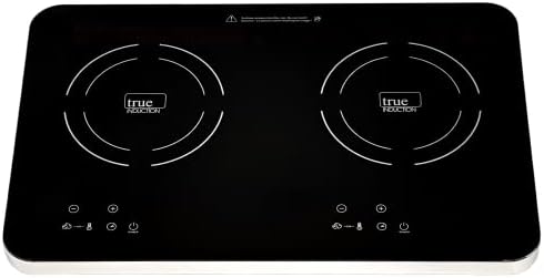 TI-2C 23 inch Portable Dual Induction Glass-Ceramic Cooktop, 1750W, UL1026 Certified