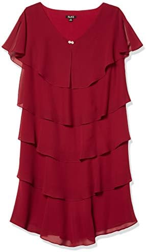 S.L. Fashions Women's Plus Size Tier Dress