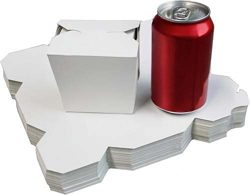 50 pack 16oz chinese white take out paper box,Noodle Take Out Food collapsible Container