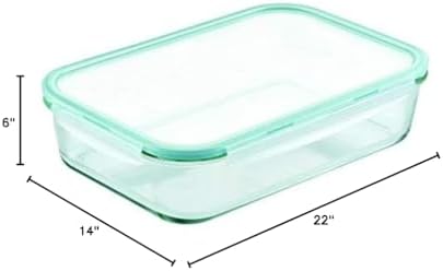 LOCK & LOCK LocknLock Purely Better Glass Round Pie Baking Dish/Food Storage Container with Lid, 9.5 Inch, Clear