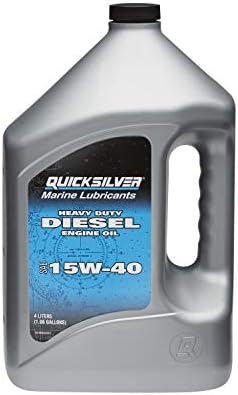 Quicksilver 15W-40 4-Stroke Heavy Duty Diesel Engine Oil, 4 Liters