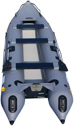 BRIS 14.1ft Inflatable Boat Inflatable Kayak 3 Person Kayak Canoe Fishing poonton Boat