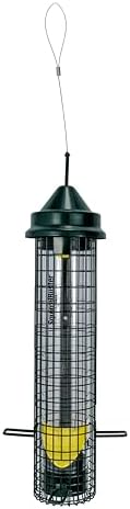 Squirrel Buster® Nyjer® – Squirrel-Proof Nyjer®/Thistle 2.4-pound Seed Capacity Feeder w/8 Feeding Ports & 4 Perches, Easy Fill & Clean
