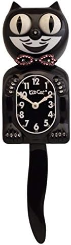 Kit Cat Klock Limited Edition Black/Pink Crystals Jeweled Clock
