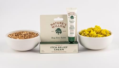 Nature’s Willow Bug Bite Balm, Natural Insect Bite Pain & Itch Cream, 0.5 oz