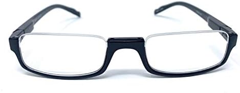 The Parker Rectangle Half Frame Reading Glasses, Unisex Semi Rimless Readers + 1.50 Tortoise