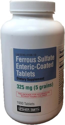 Ferrous Sulfate Enteric-Coated 325 mg 1000 Tablets
