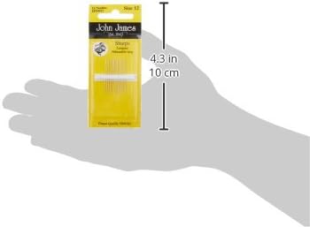 John James JJN11012 12 Piece Needle Sharps, Size 12