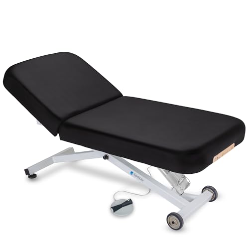 EarthLite Ellora Electric Lift Massage Table, Flat Table Top, Made in USA, 32" x 73, Black
