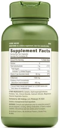 GNC Herbal Plus Cranberry D-Mannose, 60 capsules