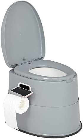 VINGLI Portable Toilet | Indoor Outdoor Commode w/Detachable Inner Bucket & Removable Paper Holder, Lightweight & Compact for Camping, Boat, Van